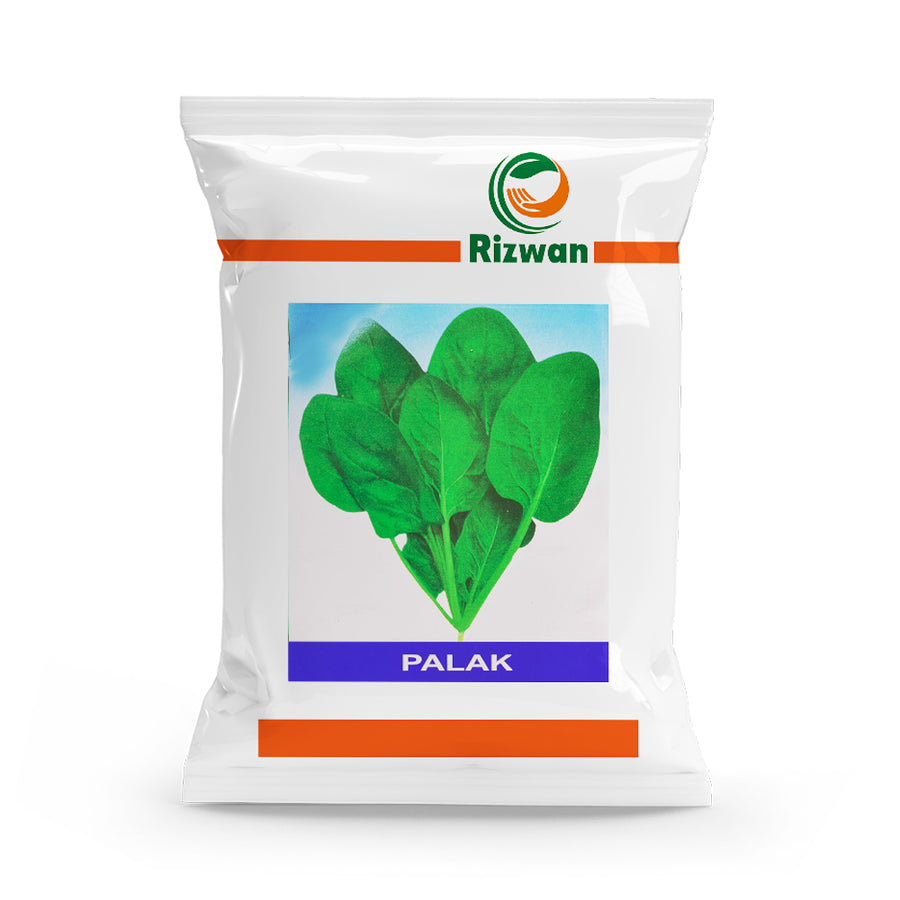 an image of a packet of Rizwan's palak seeds