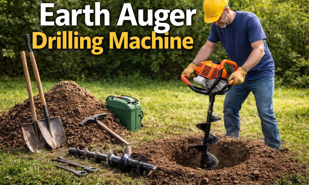 Right Earth Auger Drilling Machine